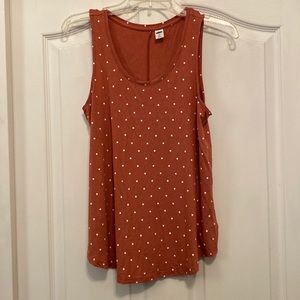 Women’s Size S Salmon Polka Dot Luxe Tank